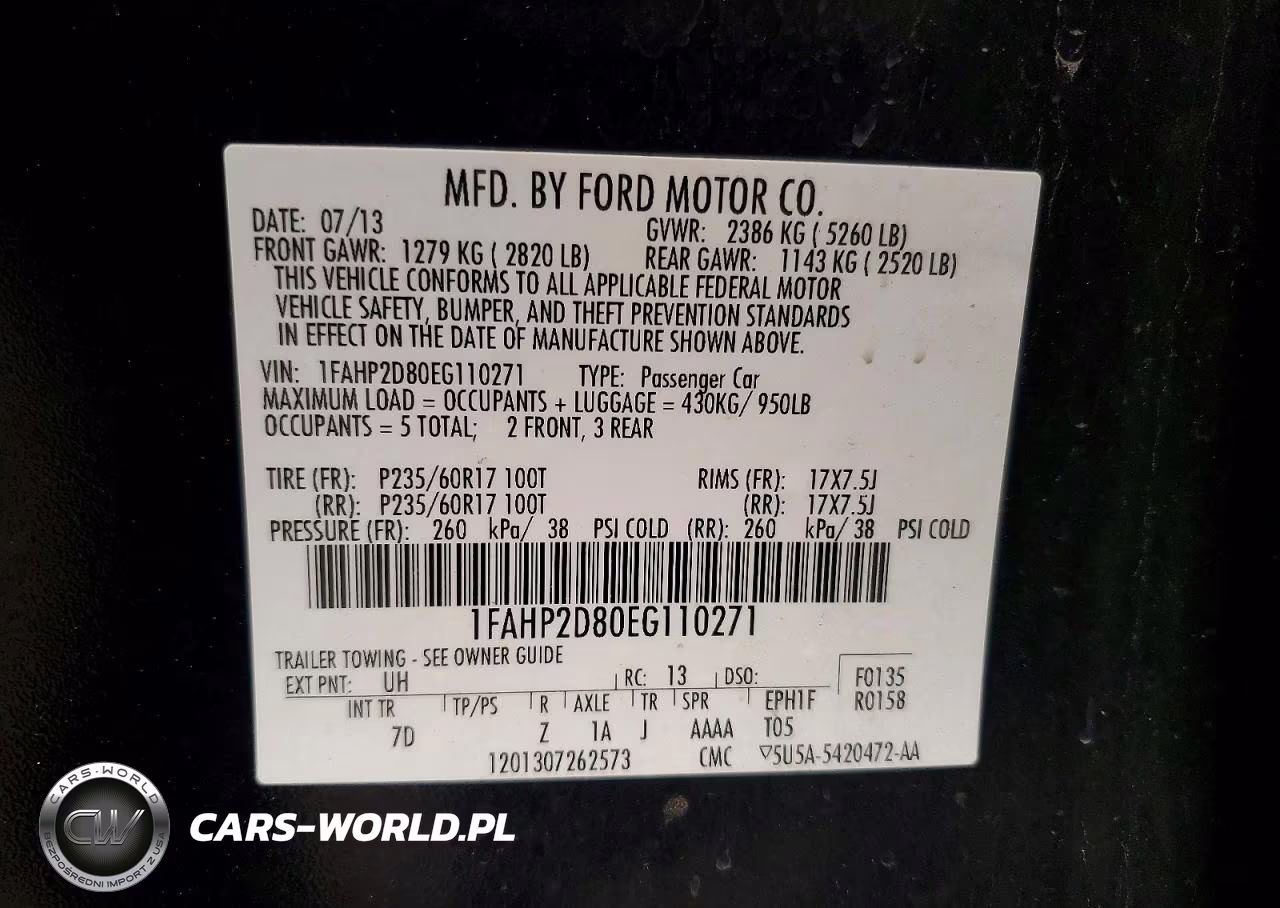 2014 Ford Taurus Se VIN:1FAHP2D80EG110271 - 12