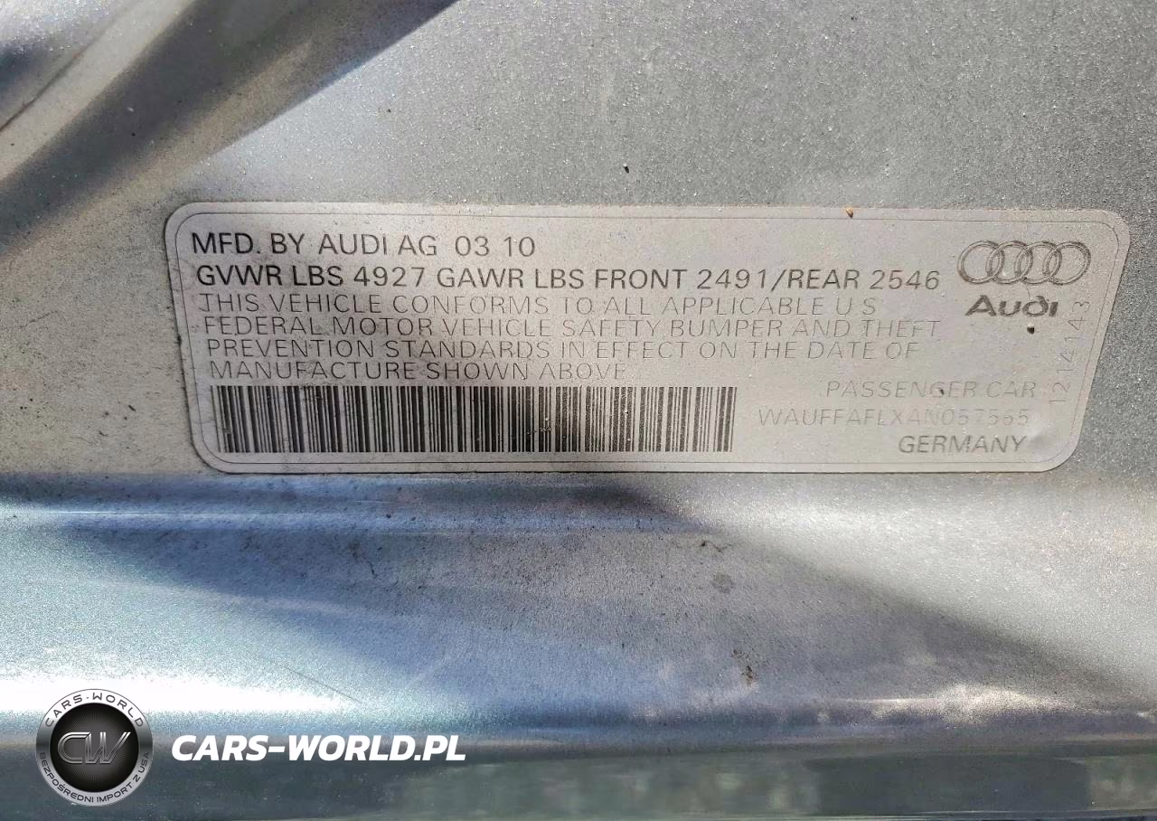 2010 Audi A4 Premium Plus VIN:WAUFFAFLXAN057565 - 12