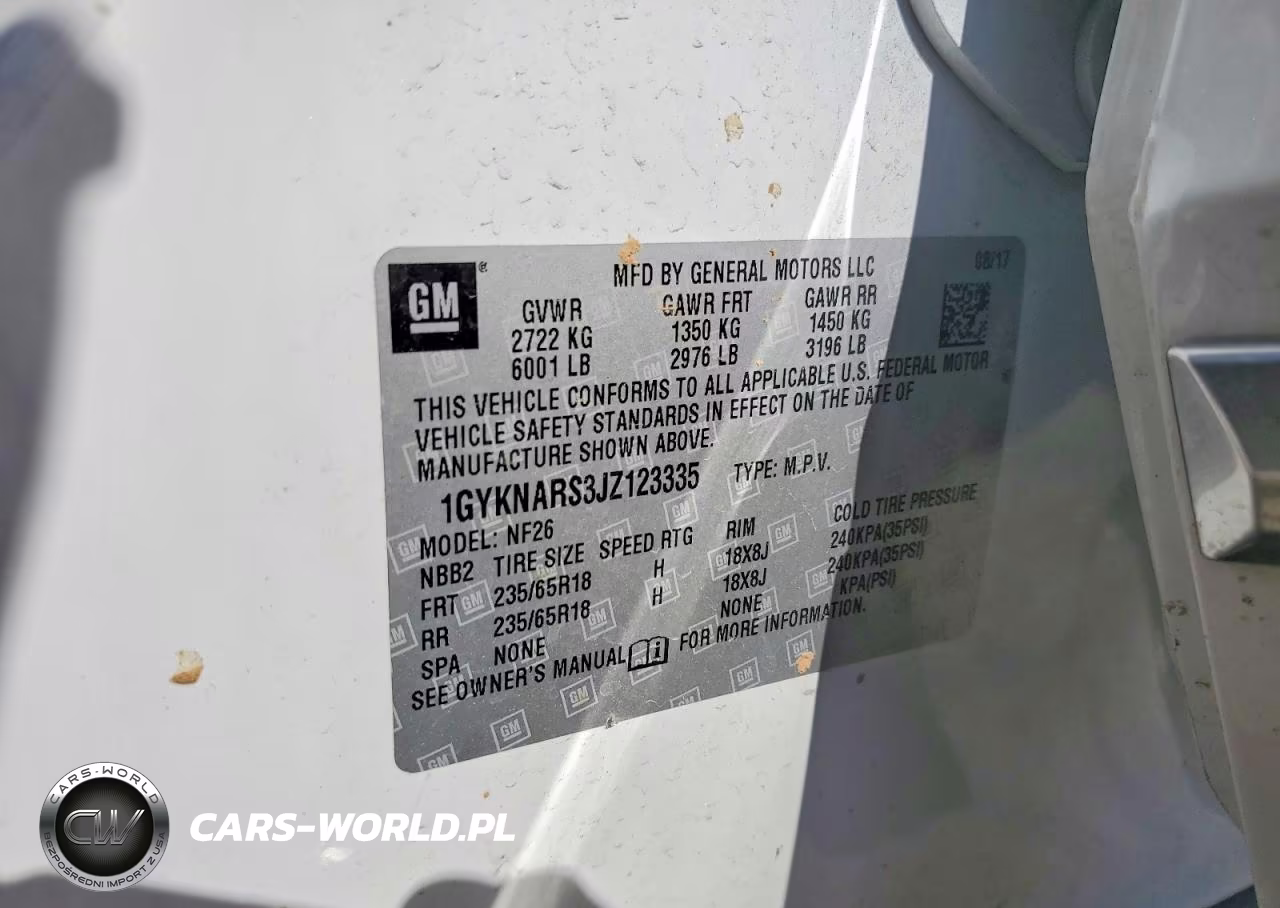 2018 Cadillac Xt5 VIN:1GYKNARS3JZ123335 - 13