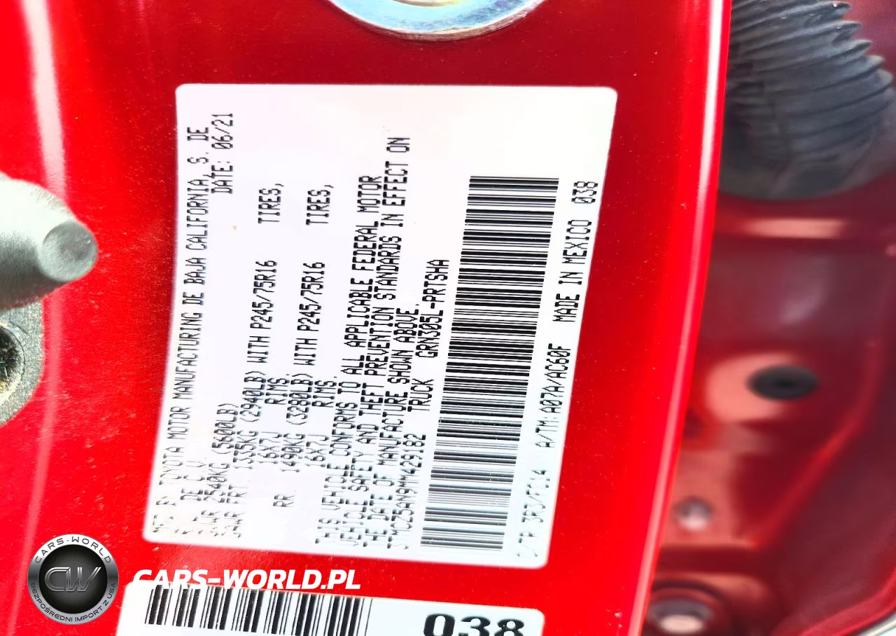 2021 Toyota Tacoma Sr5 V6 VIN:3TMCZ5AN9MM429182 - 12