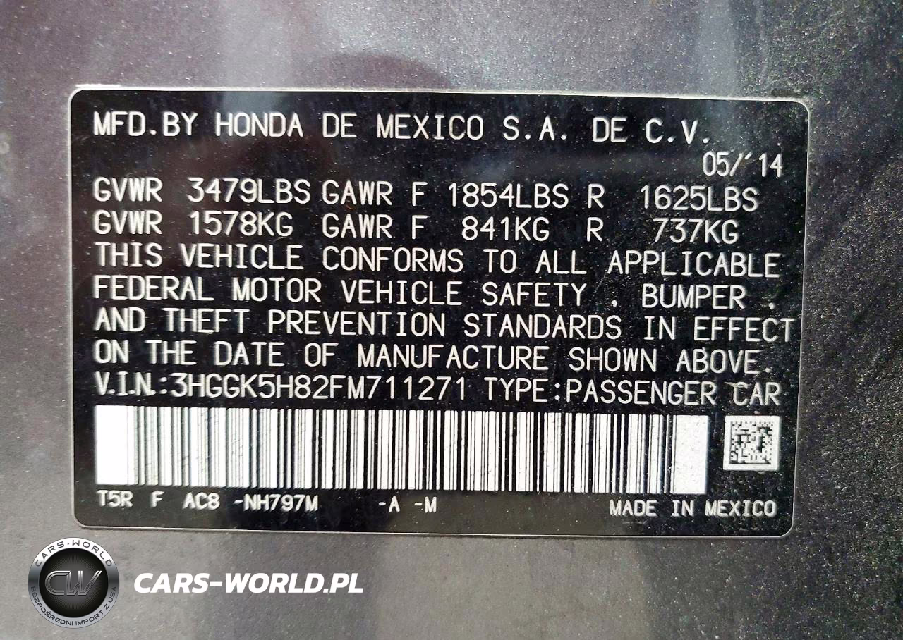 2015 Honda Fit Ex VIN:3HGGK5H82FM711271 - 12