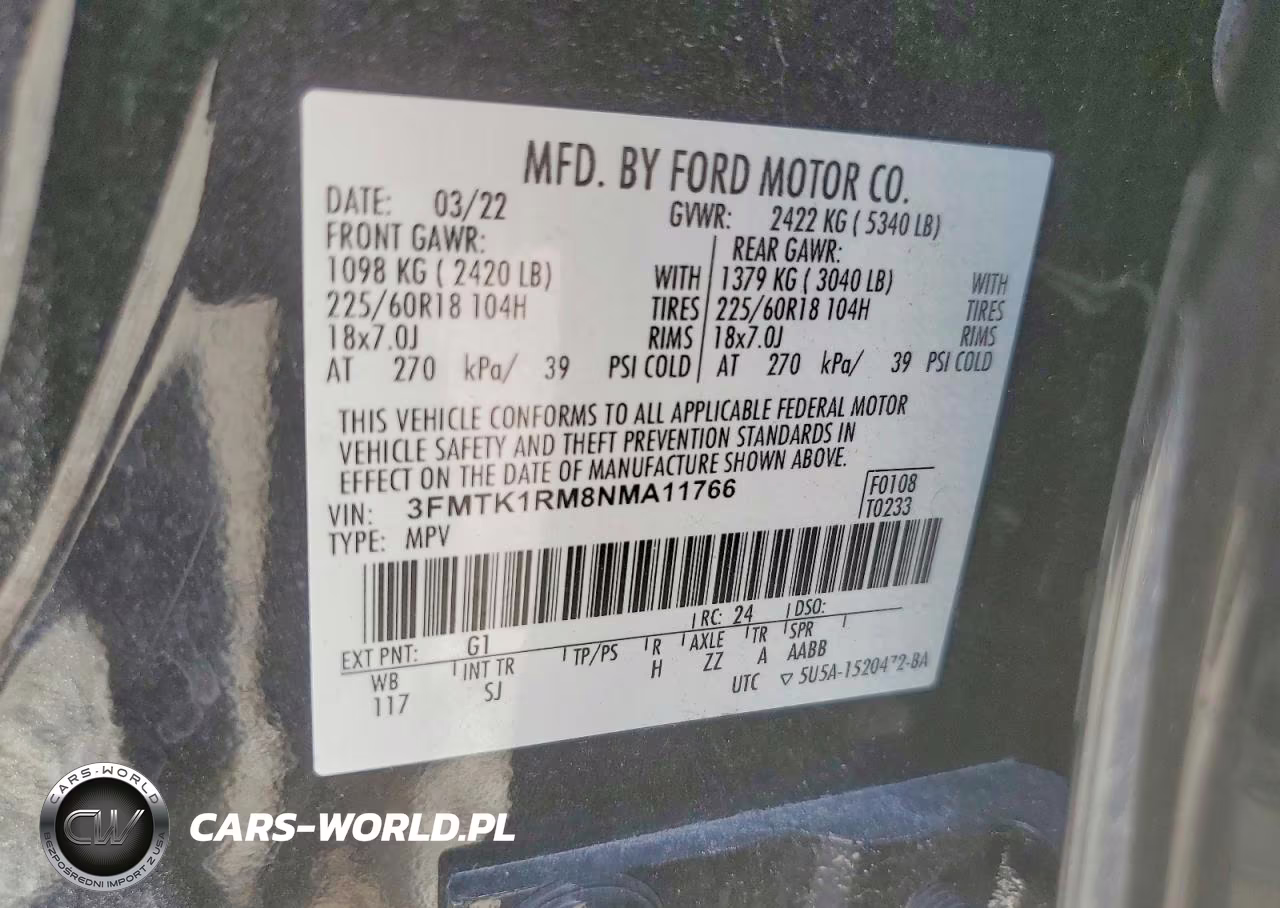 2022 Ford Mustang Mach-E Select VIN:3FMTK1RM8NMA11766 - 13