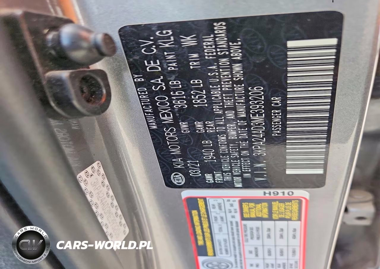 2021 Kia Rio S VIN:3KPA24AD3ME393206 - 13