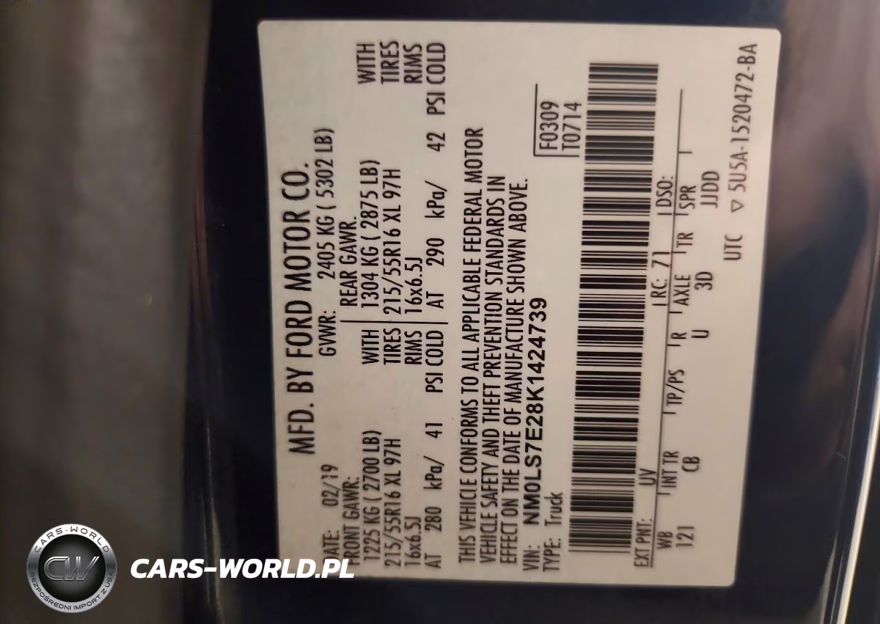 2019 Ford Transit Connect Xl VIN:NM0LS7E28K1424739 - 12