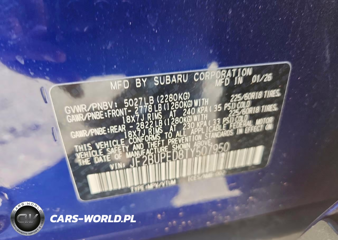 2026 Subaru Outback Touring VIN:JF2BUPED8TY507950 - 14