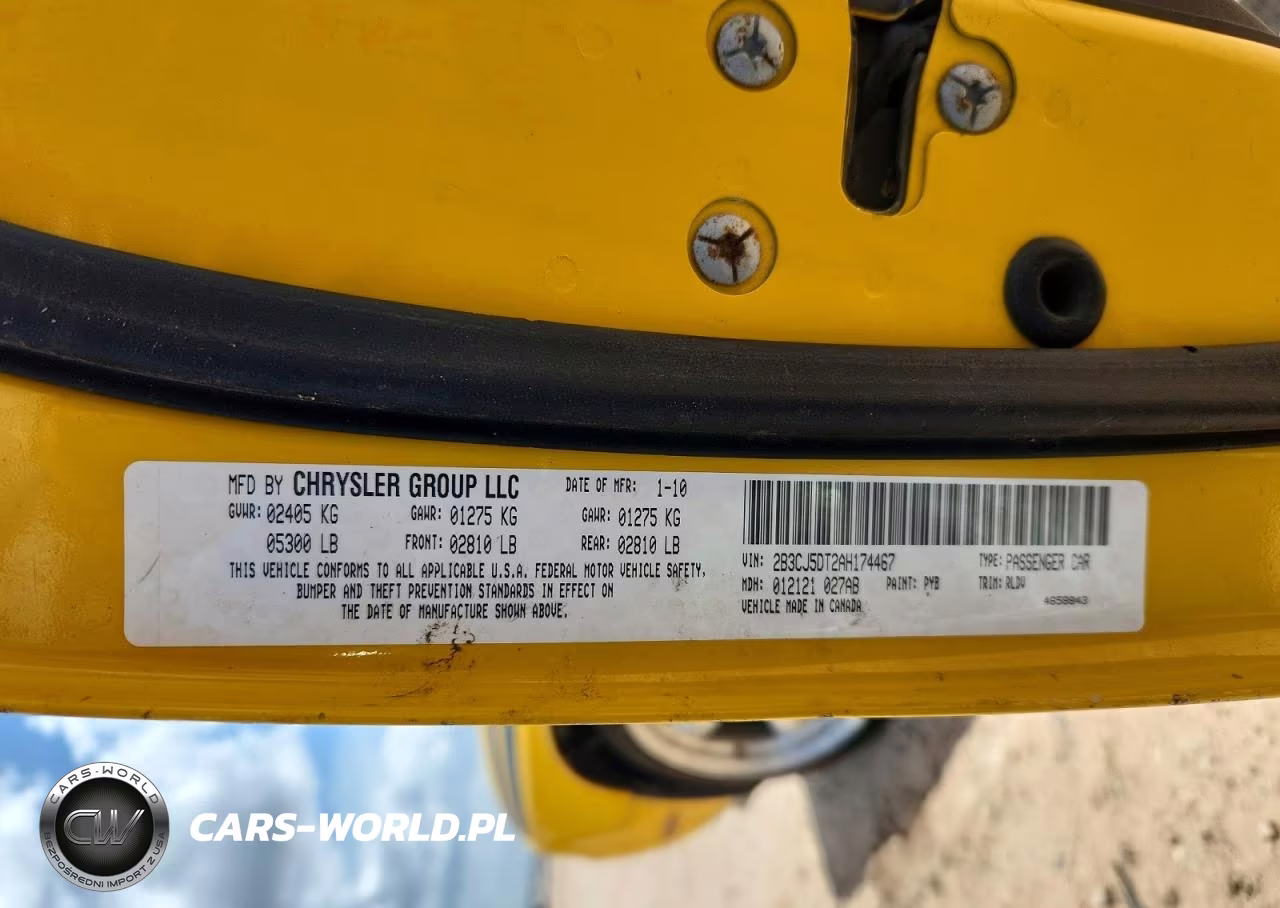 2010 Dodge Challenger R-T VIN:2B3CJ5DT2AH174467 - 12