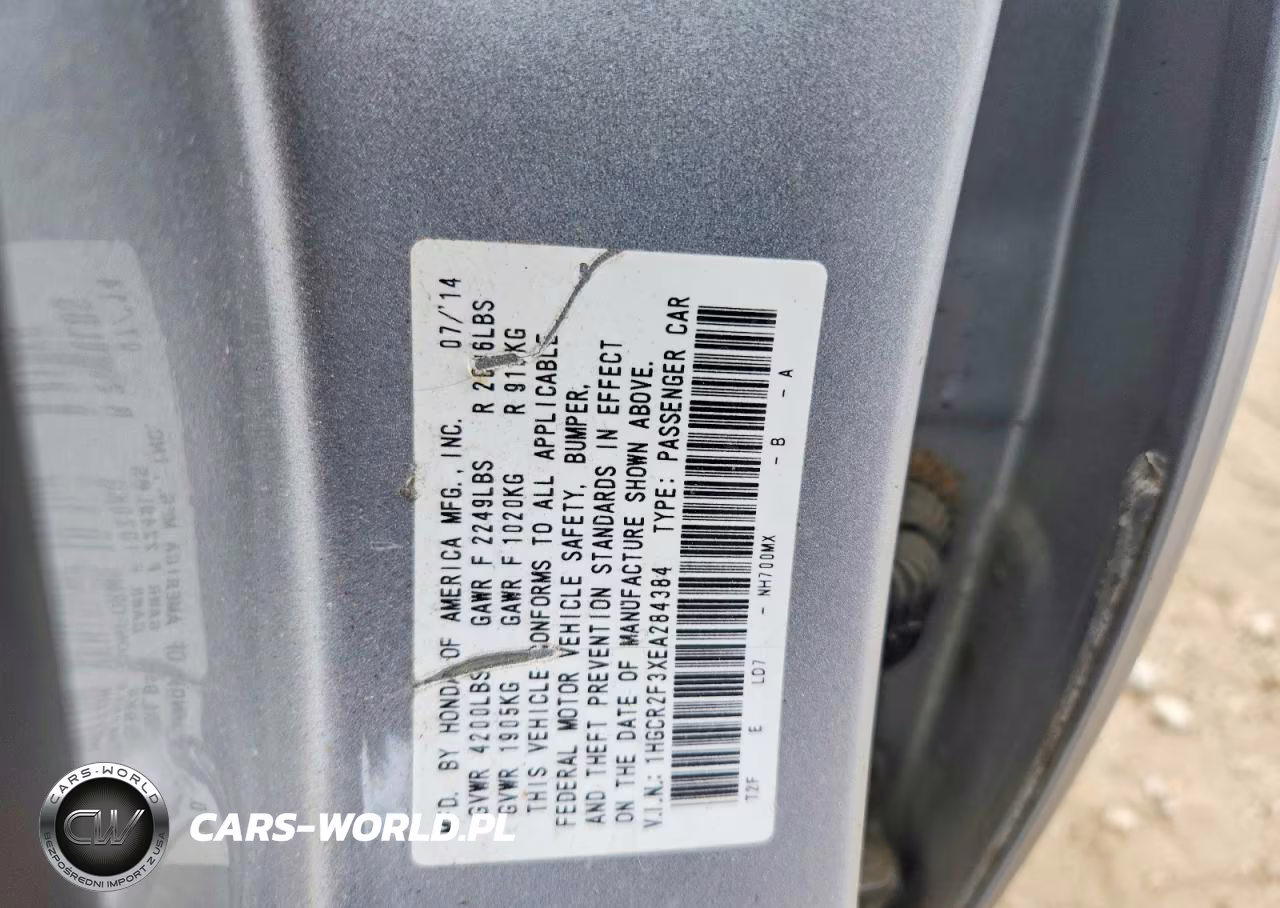 2014 Honda Accord Lx VIN:1HGCR2F3XEA284384 - 12