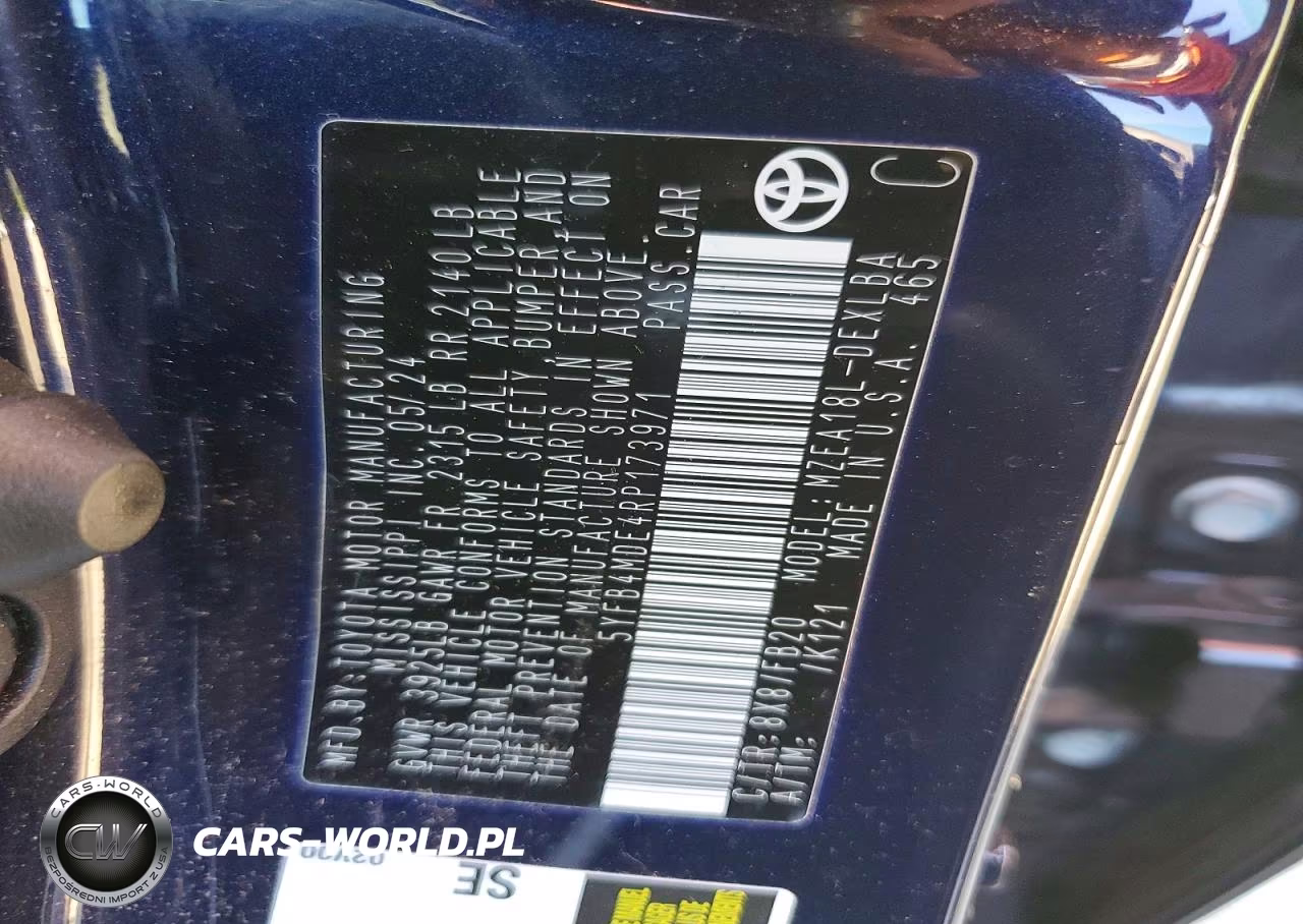 2024 Toyota Corolla Le VIN:5YFB4MDE4RP173971 - 13