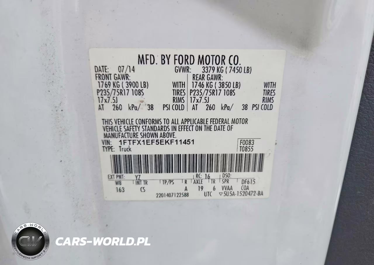 2014 Ford F150 Super Cab VIN:1FTFX1EF5EKF11451 - 13