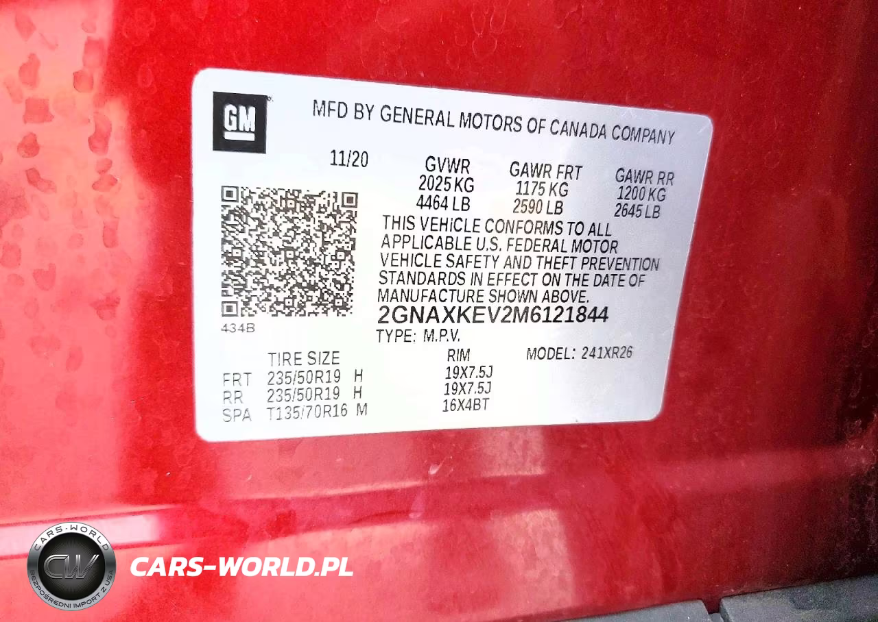 2021 Chevrolet Equinox Lt VIN:2GNAXKEV2M6121844 - 13