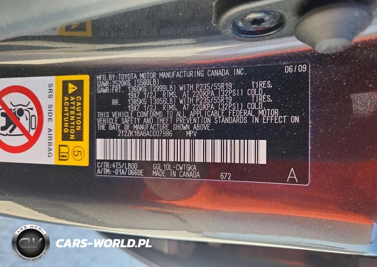 2010 Lexus Rx 350 VIN:2T2ZK1BA6AC007986 - 12