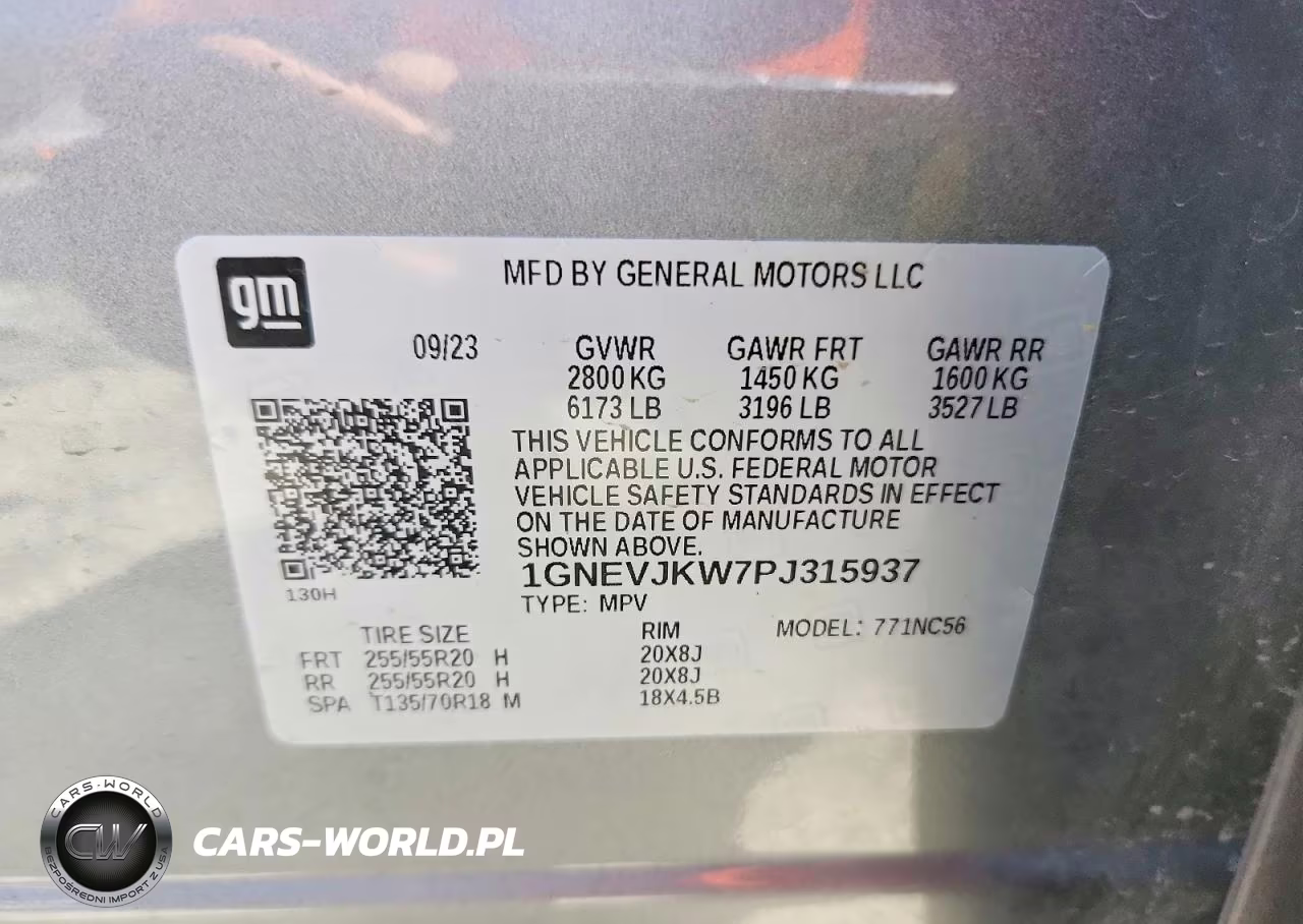 2023 Chevrolet Traverse Rs VIN:1GNEVJKW7PJ315937 - 13