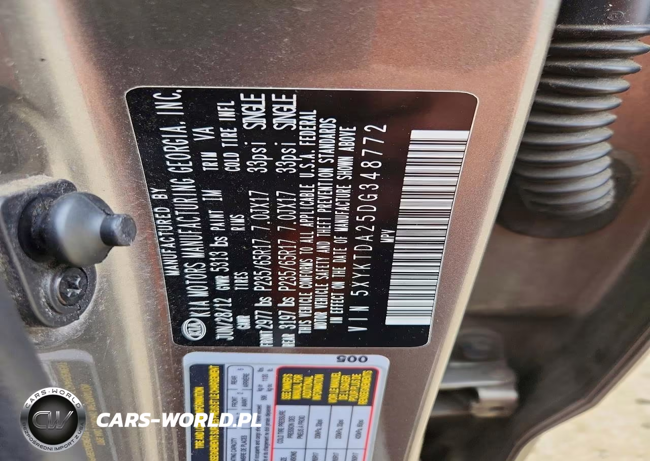 2013 Kia Sorento Lx VIN:5XYKTDA25DG348772 - 13