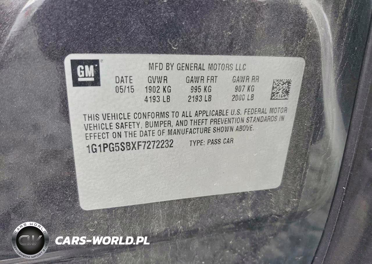 2015 Chevrolet Cruze Ltz VIN:1G1PG5SBXF7272232 - 12