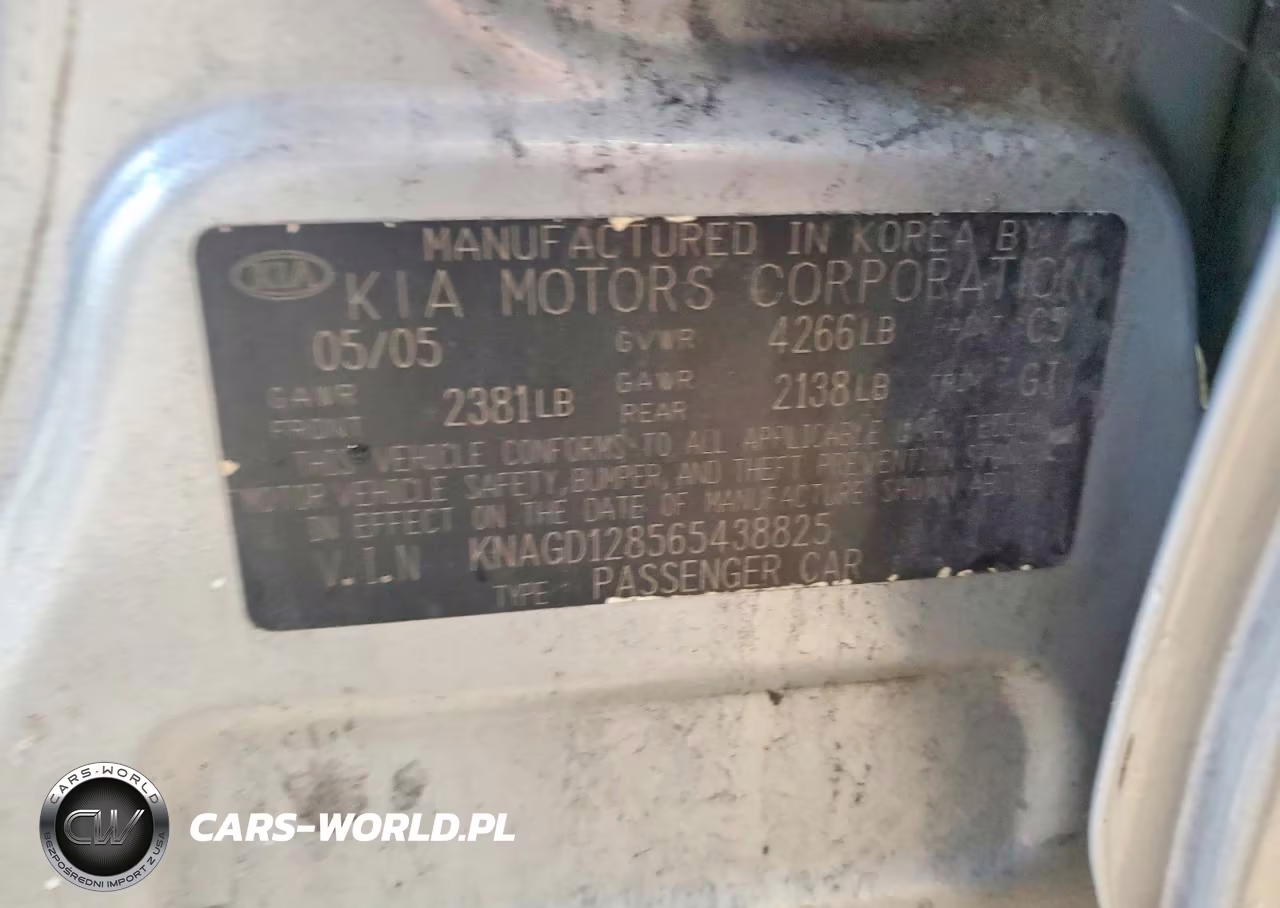 2006 Kia Optima Lx V6 VIN:KNAGD128565438825 - 13