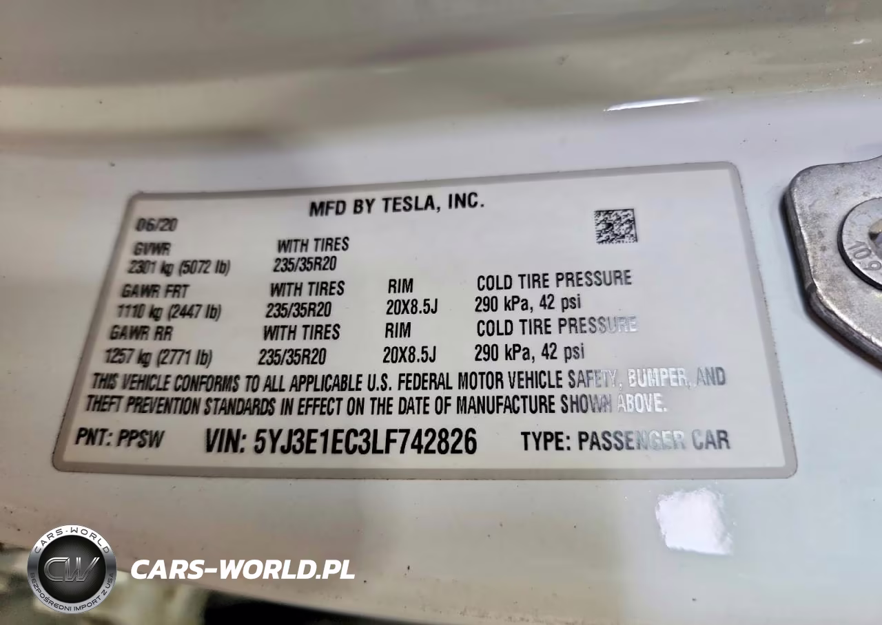 2020 Tesla Model 3 VIN:5YJ3E1EC3LF742826 - 12