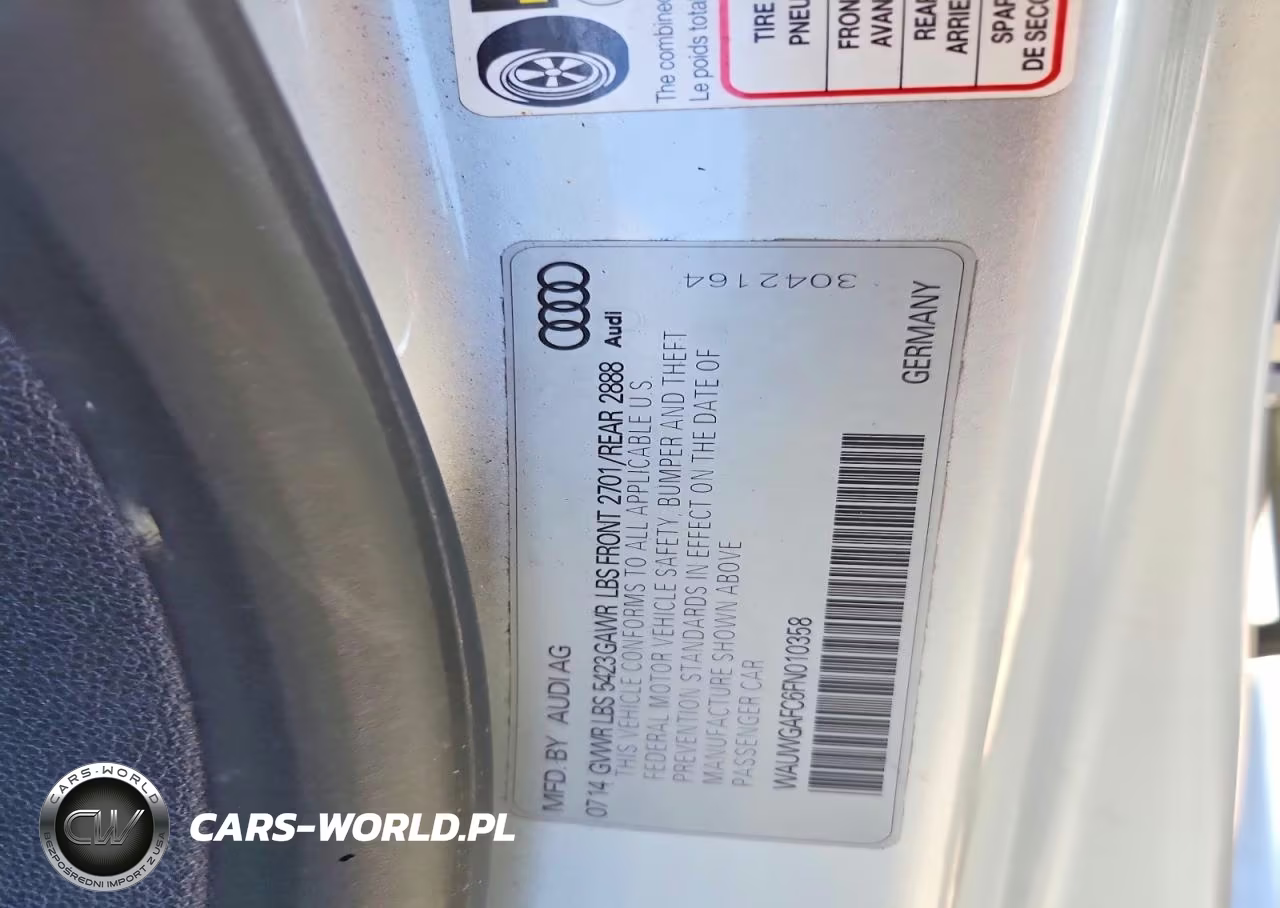 2015 Audi A7 Premium Plus VIN:WAUWGAFC6FN010358 - 12