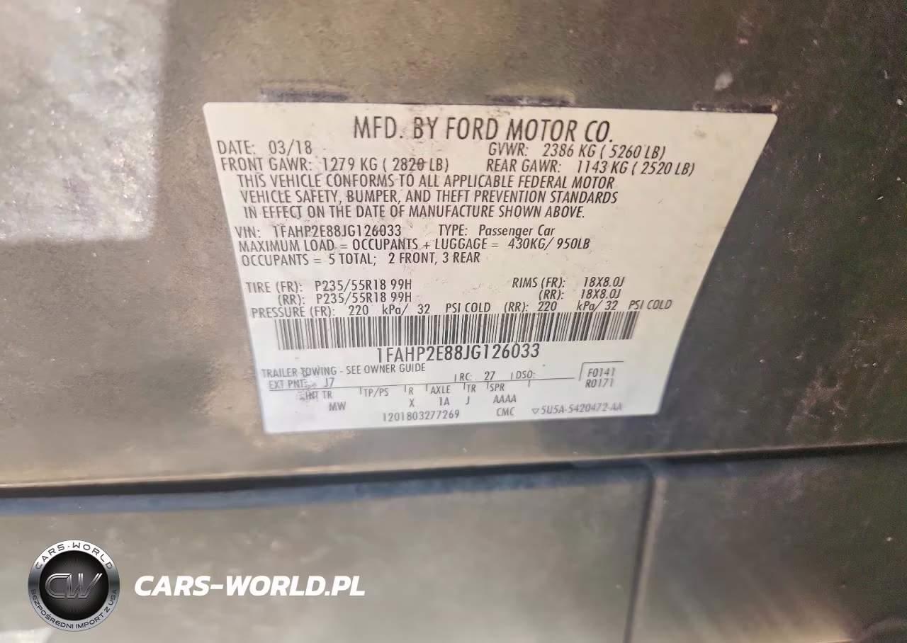 2018 Ford Taurus Sel VIN:1FAHP2E88JG126033 - 12