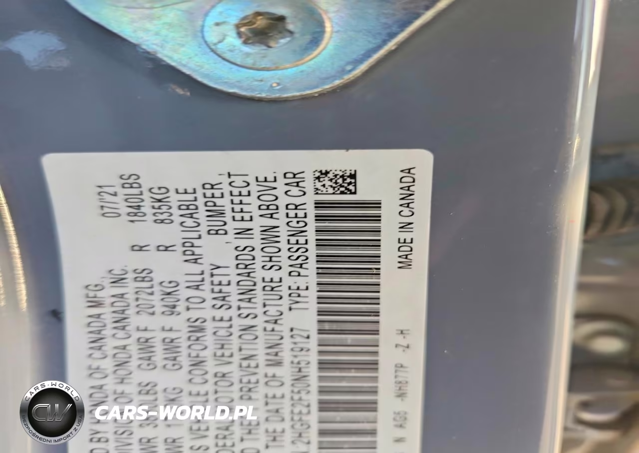 2022 Honda Civic Sport VIN:2HGFE2F50NH519127 - 13