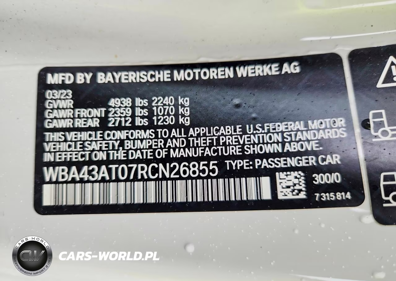2024 BMW 430Xi VIN:WBA43AT07RCN26855 - 12