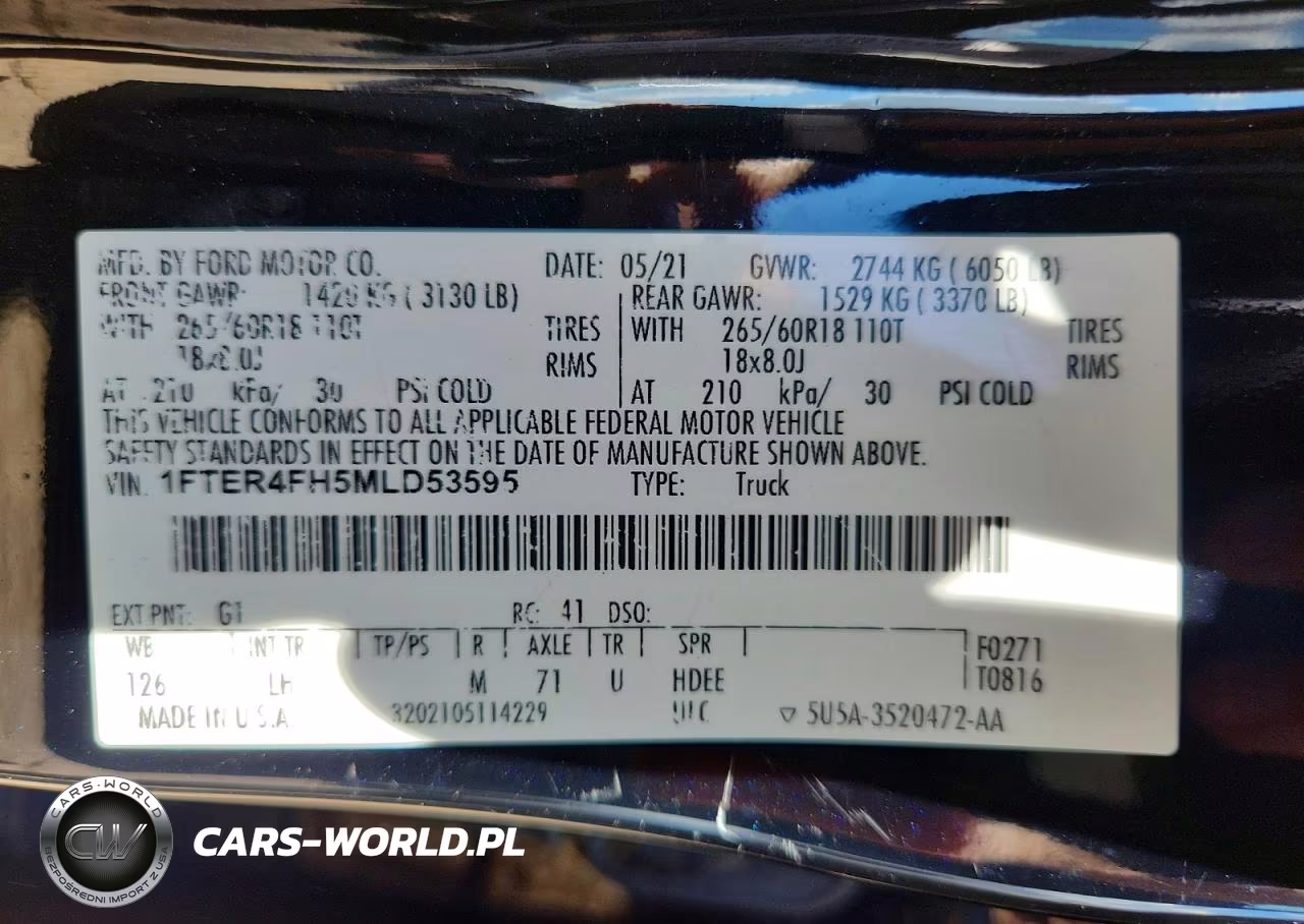 2021 Ford Ranger Xl VIN:1FTER4FH5MLD53595 - 12