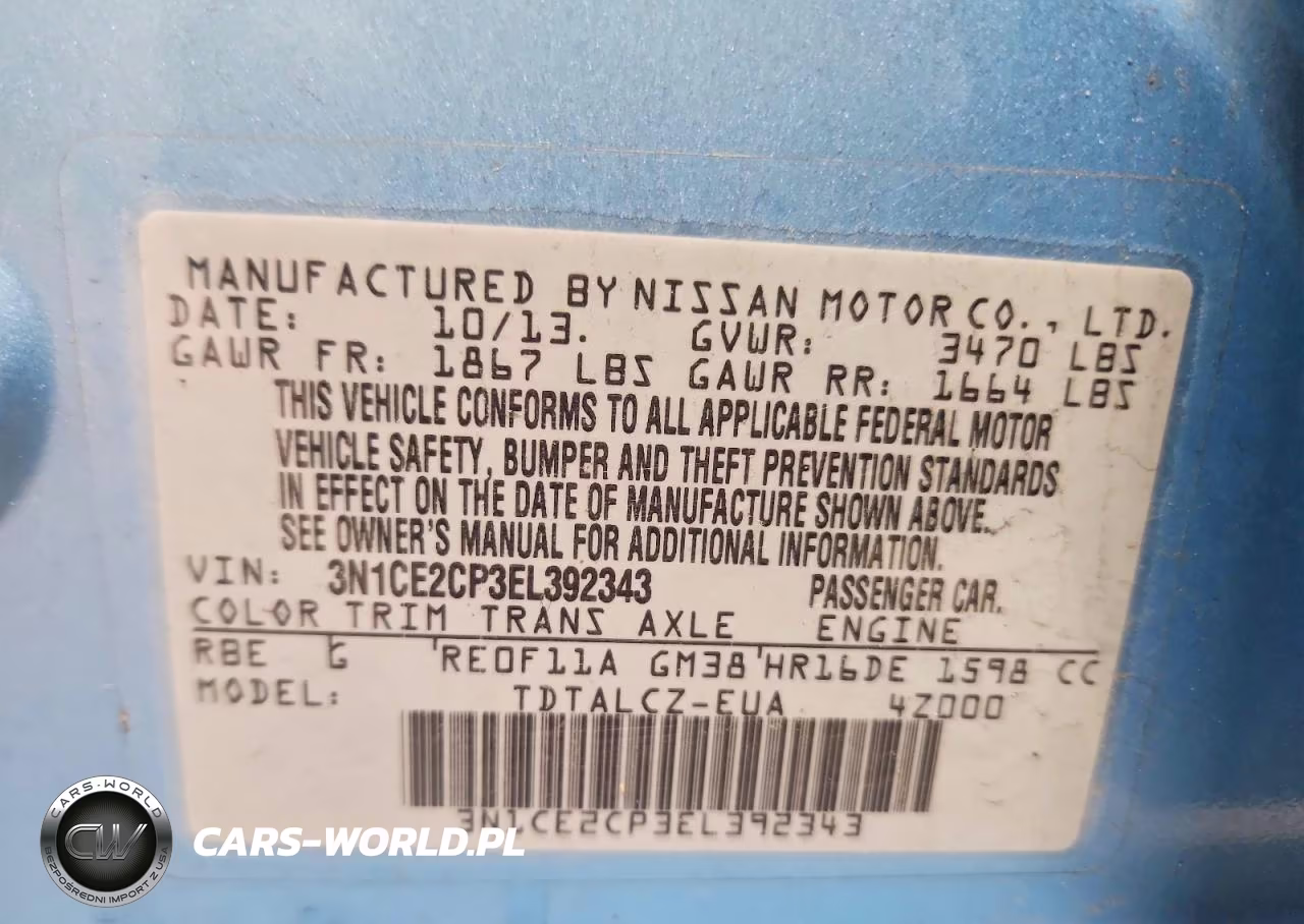 2014 Nissan Versa Note S Plus VIN:3N1CE2CP3EL392343 - 12