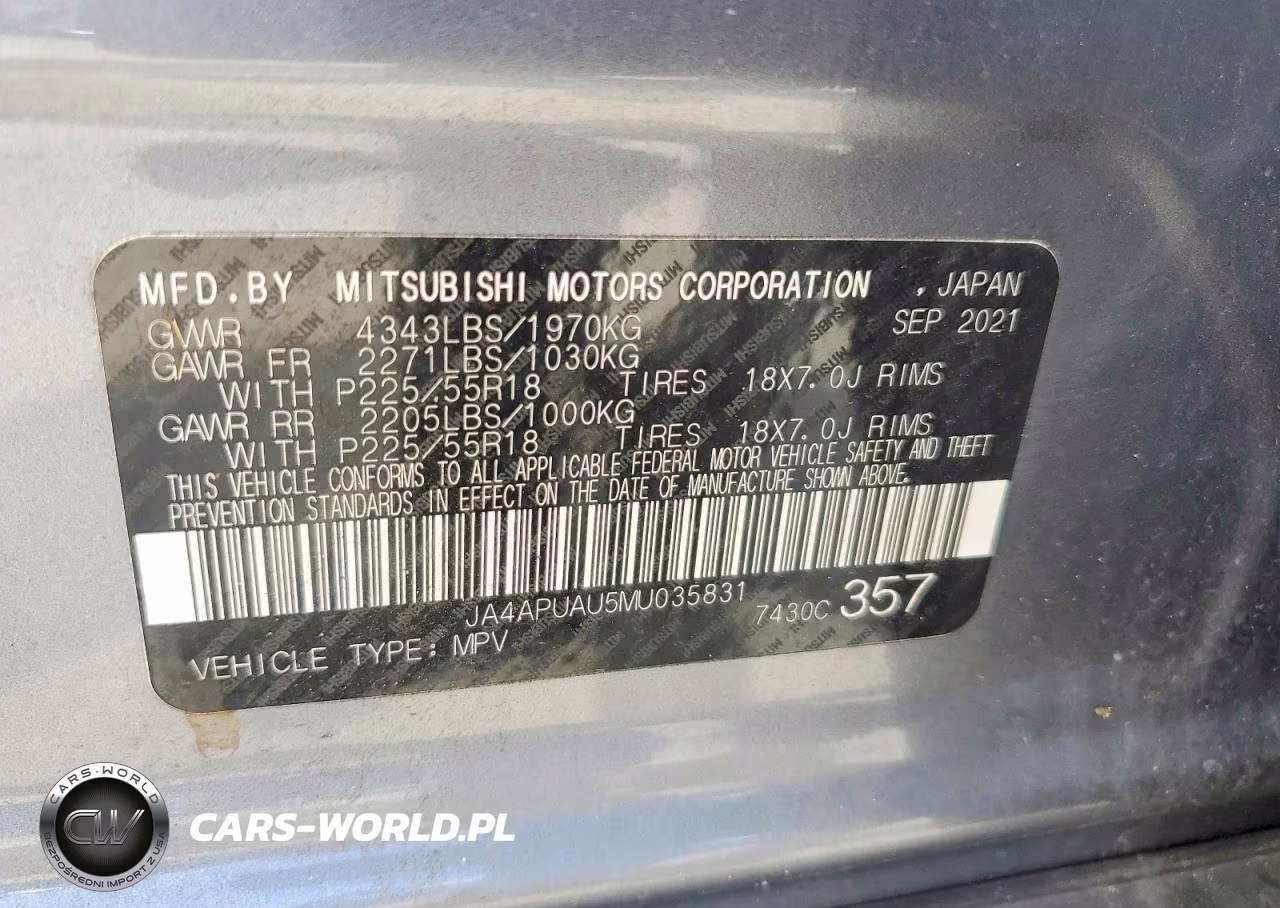 2021 Mitsubishi Outlander Sport Es VIN:JA4APUAU5MU035831 - 14