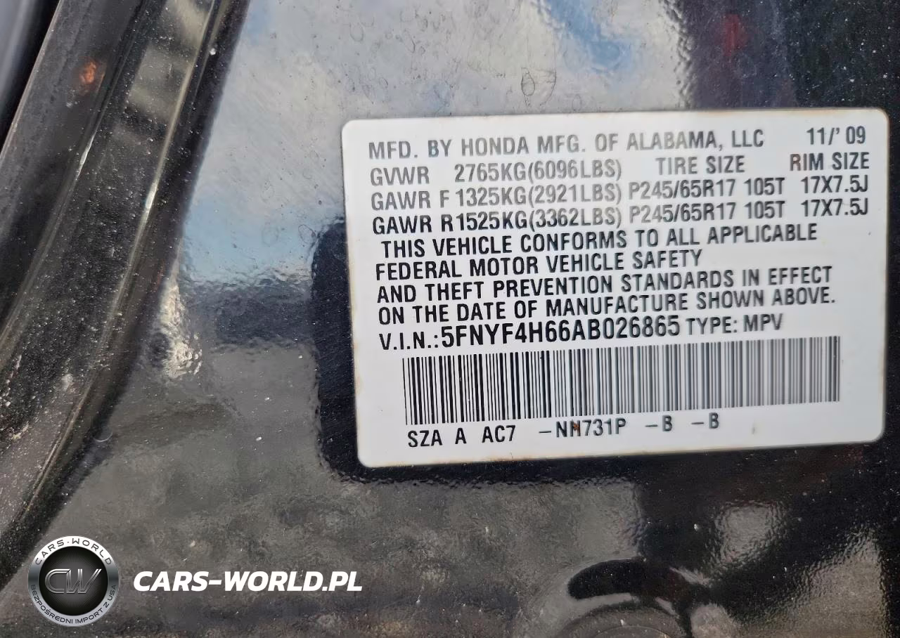2010 Honda Pilot Exl VIN:5FNYF4H66AB026865 - 13