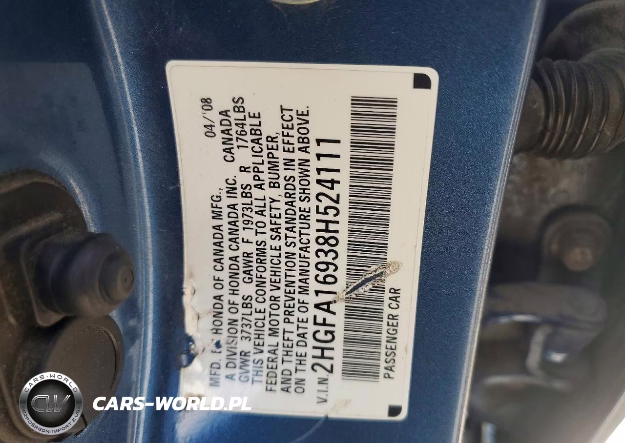 2008 Honda Civic Exl VIN:2HGFA16938H524111 - 13