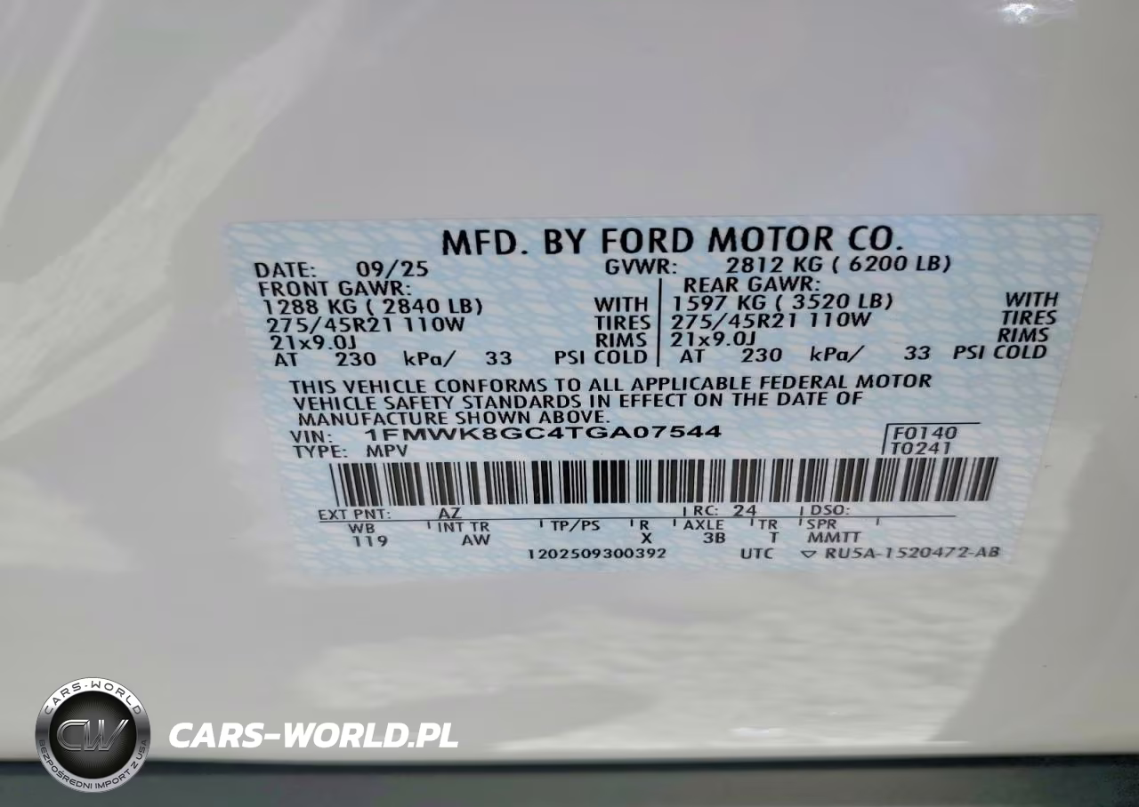 2026 Ford Explorer St VIN:1FMWK8GC4TGA07544 - 14
