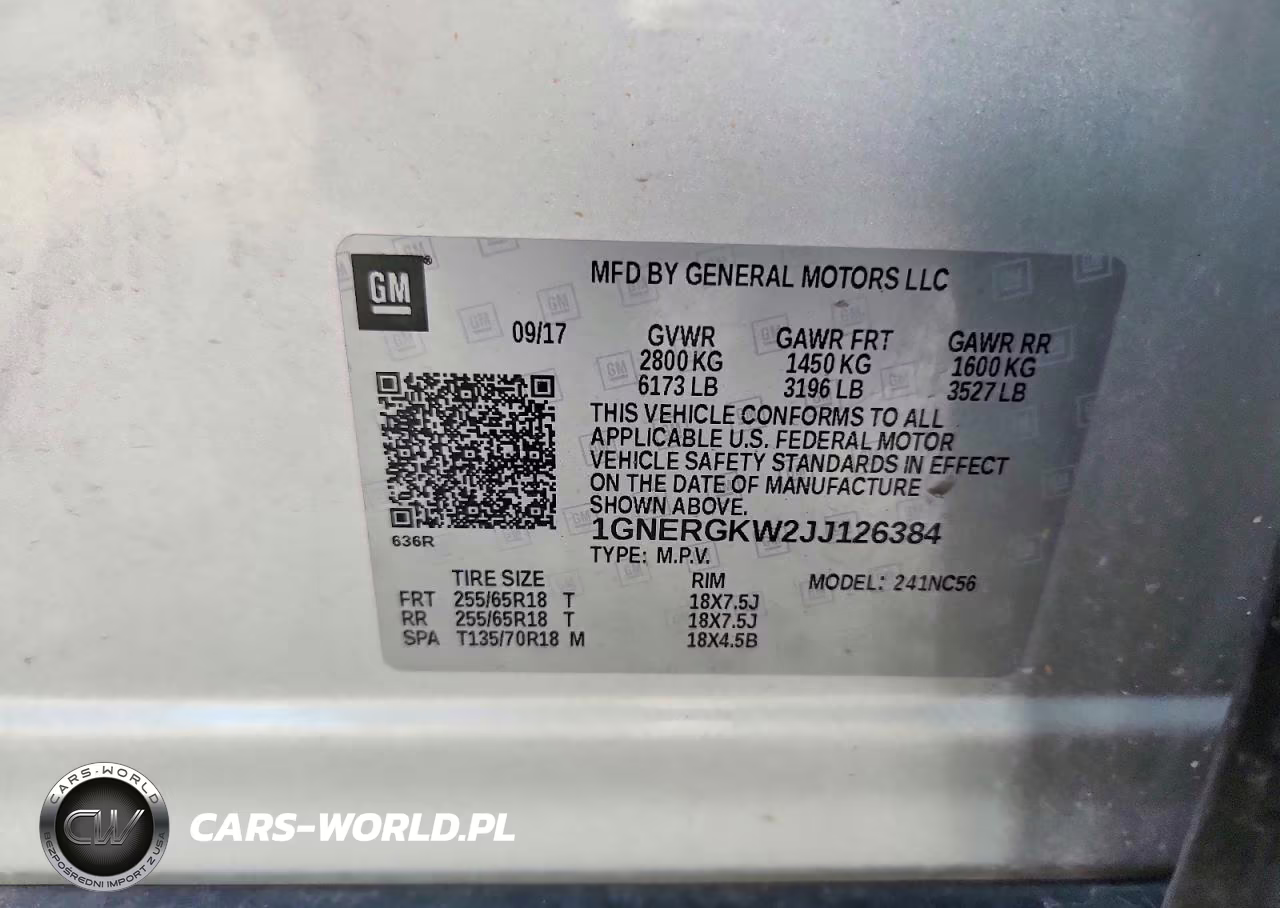 2018 Chevrolet Traverse Lt VIN:1GNERGKW2JJ126384 - 13