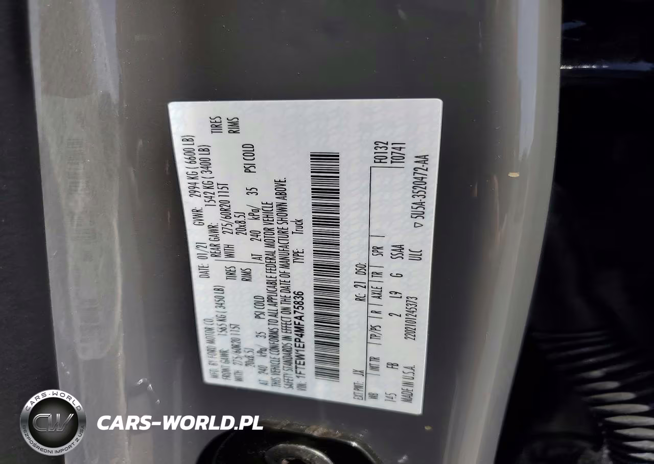 2021 Ford F150 Supercrew VIN:1FTEW1EP4MFA75836 - 12