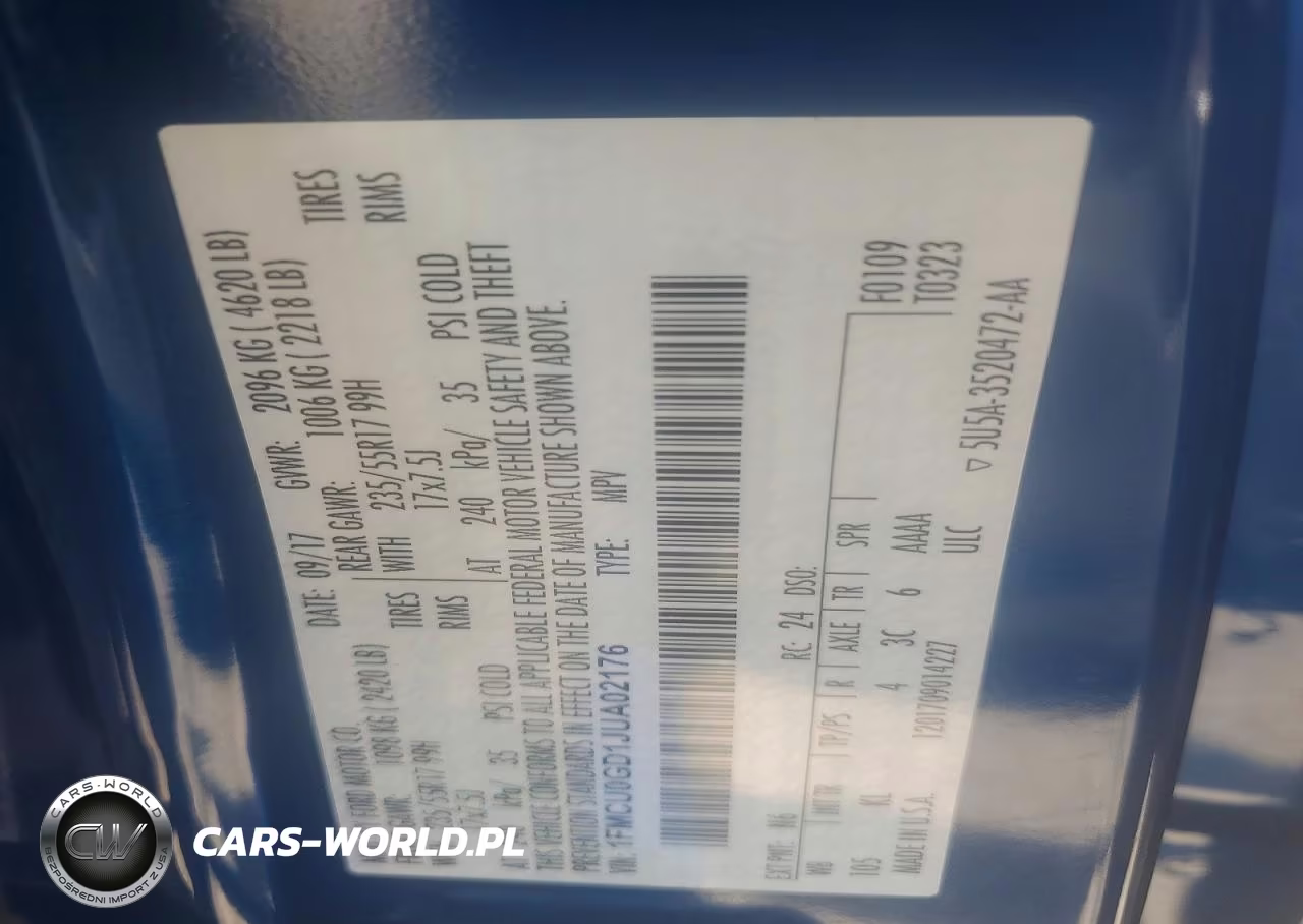 2018 Ford Escape Se VIN:1FMCU0GD1JUA02176 - 12