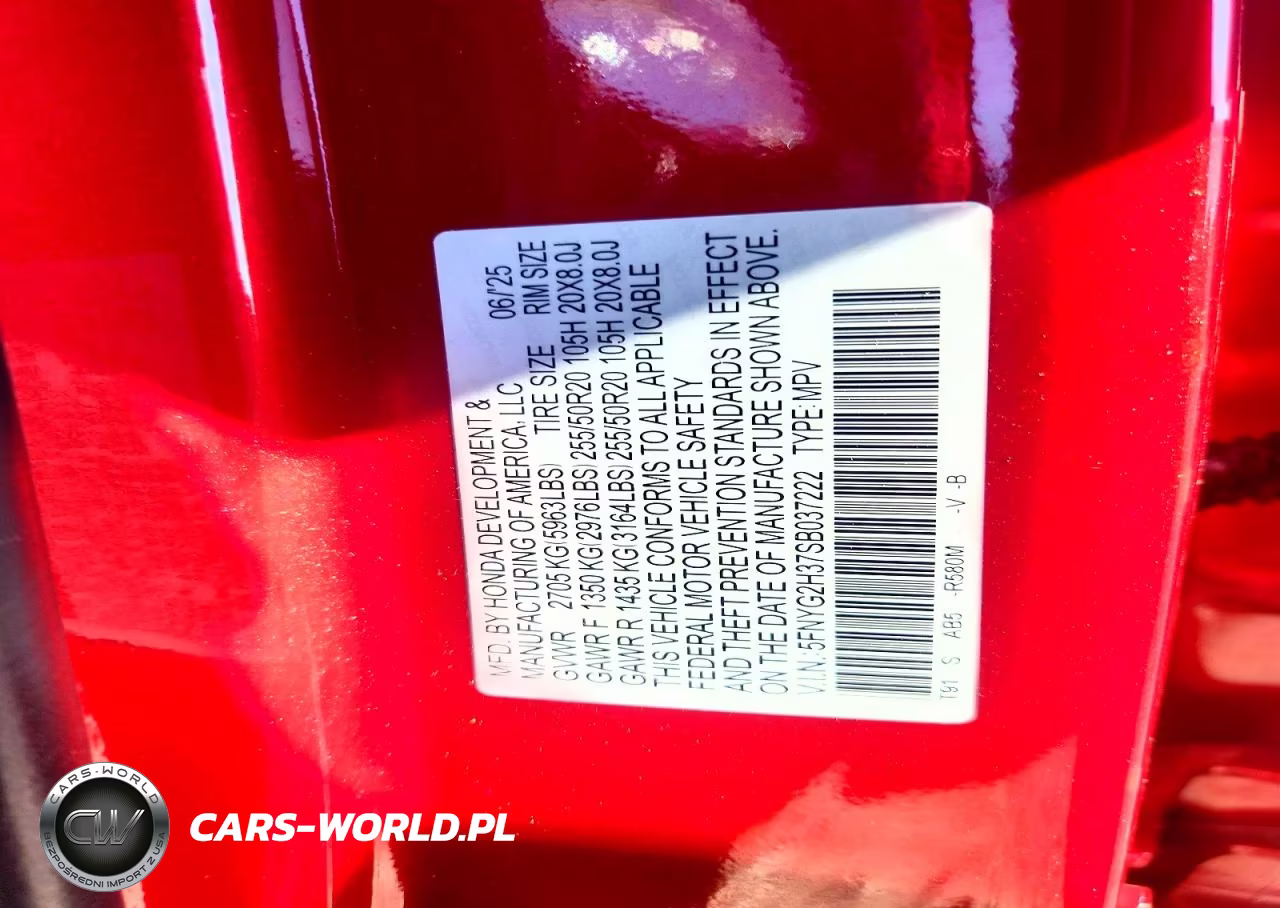 2025 Honda Pilot Sport VIN:5FNYG2H37SB037222 - 12