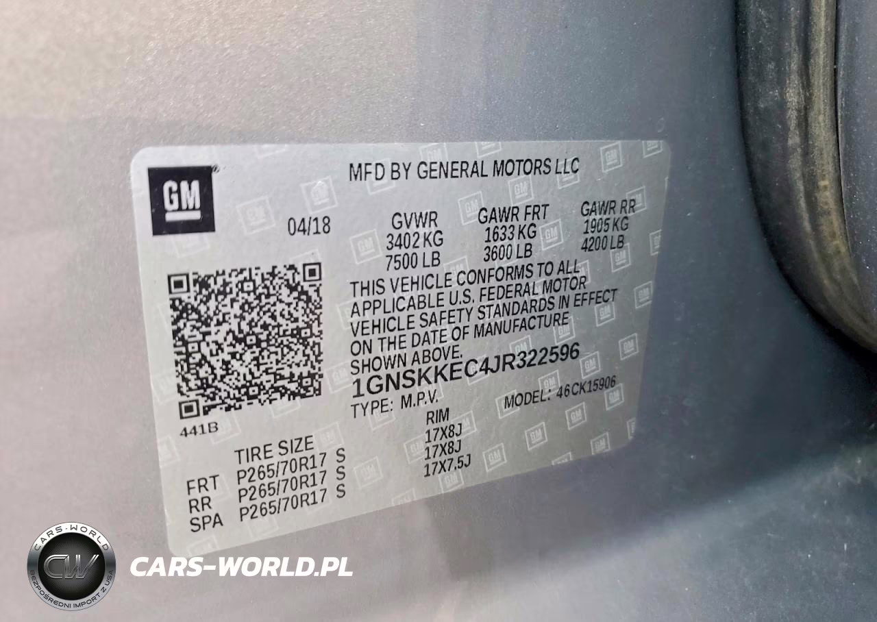 2018 Chevrolet Suburban K1500 VIN:1GNSKKEC4JR322596 - 12