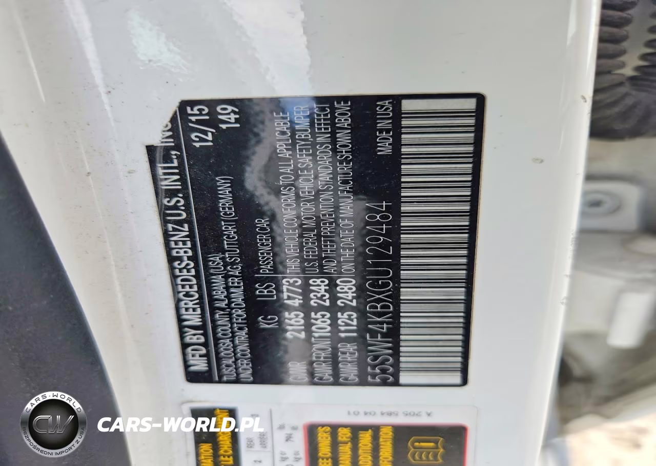 2016 Mercedes-Benz C 300 4Matic VIN:55SWF4KBXGU129484 - 12