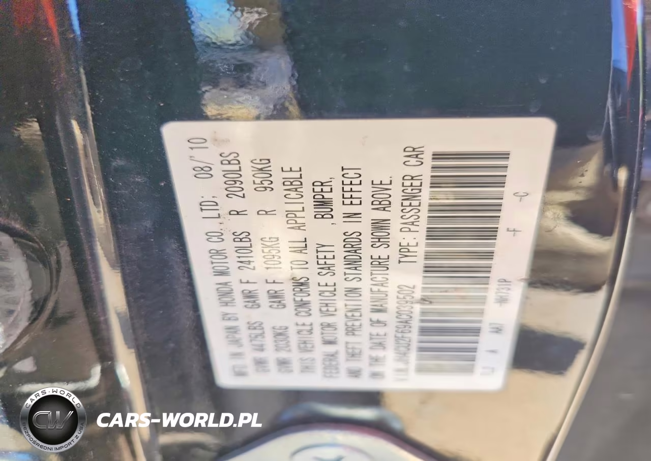 2010 Acura Tsx VIN:JH4CU2F69AC039502 - 12