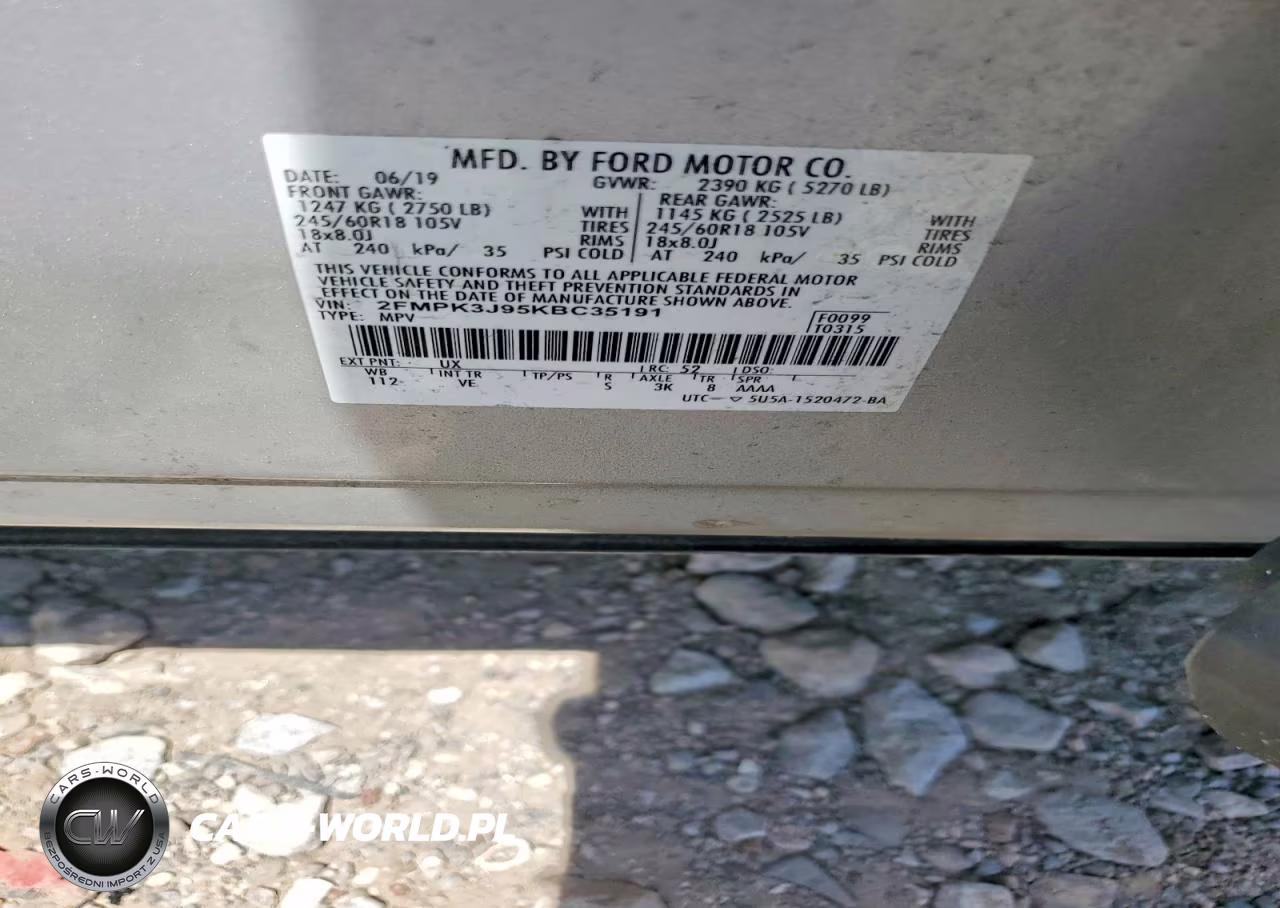 2019 Ford Edge Sel VIN:2FMPK3J95KBC35191 - 12