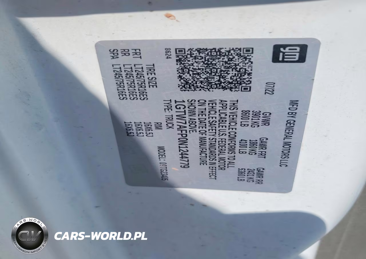 2022 GMC Savana G2500 VIN:1GTW7AFP0N1244779 - 14