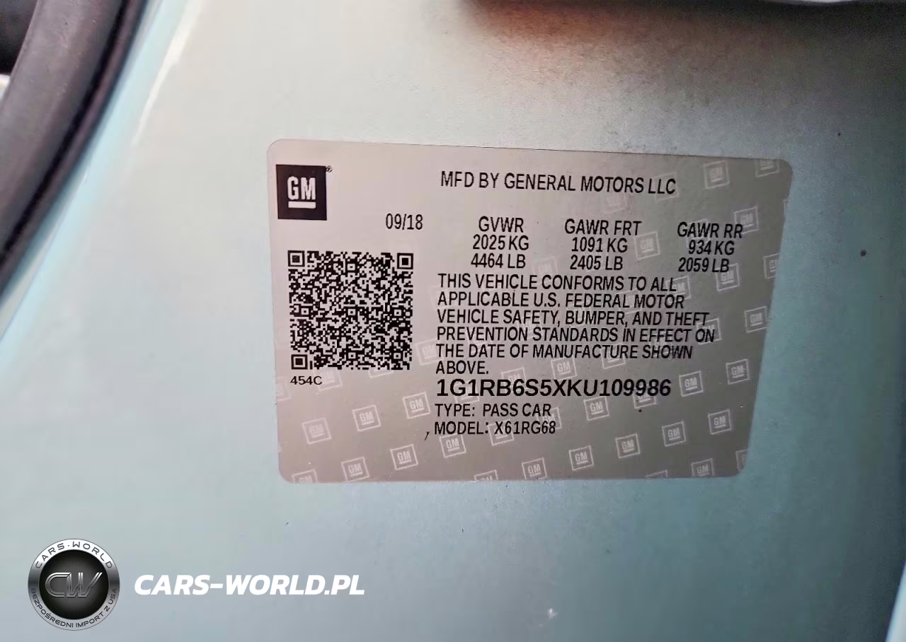 2019 Chevrolet Volt Premier VIN:1G1RB6S5XKU109986 - 12