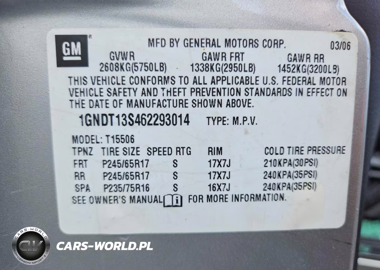 2006 Chevrolet Trailblazer Ls VIN:1GNDT13S462293014 - 14