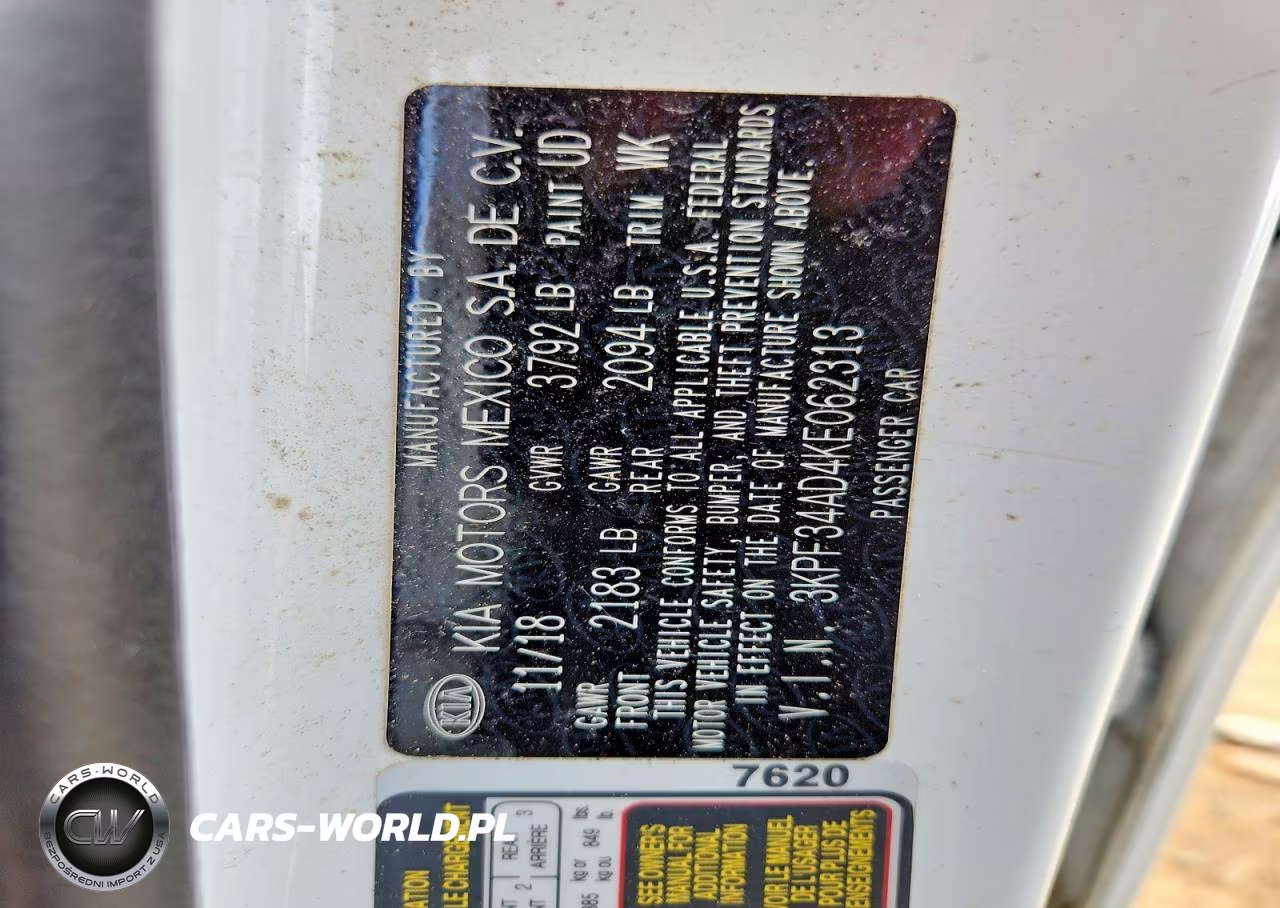 2019 Kia Forte S VIN:3KPF34AD4KE062313 - 12