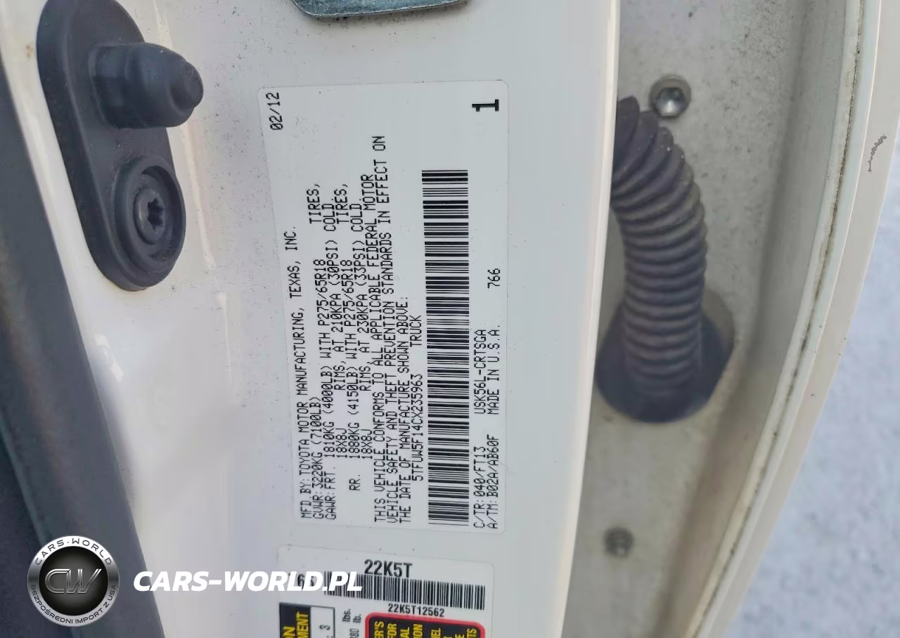 2012 Toyota Tundra Double Cab Sr5 VIN:5TFUW5F14CX235963 - 12