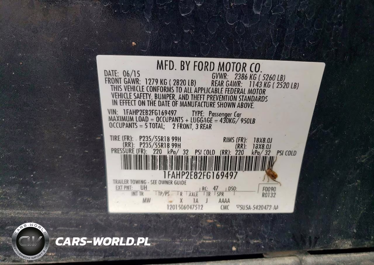 2015 Ford Taurus Sel VIN:1FAHP2E82FG169497 - 12