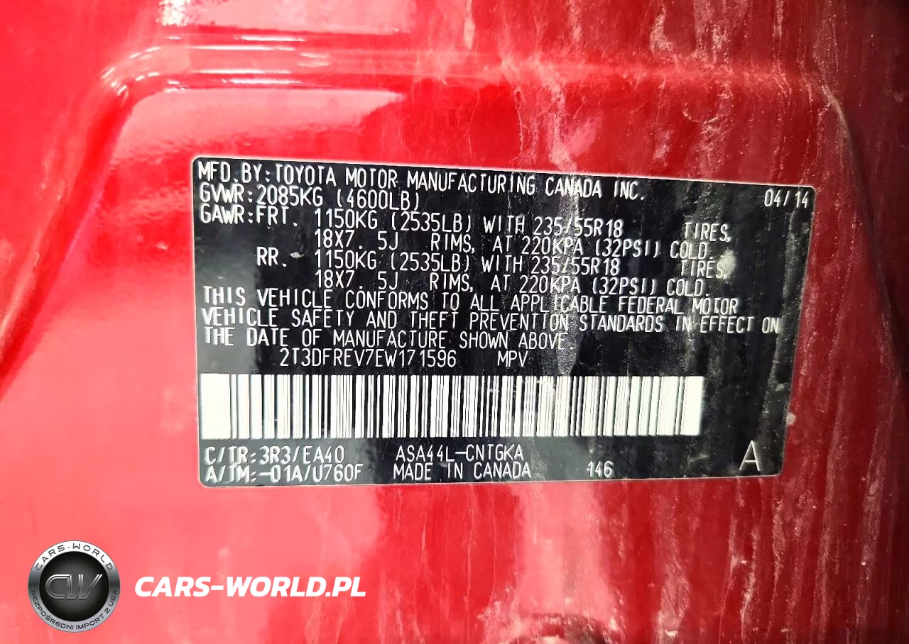 2014 Toyota Rav4 Limited VIN:2T3DFREV7EW171596 - 13