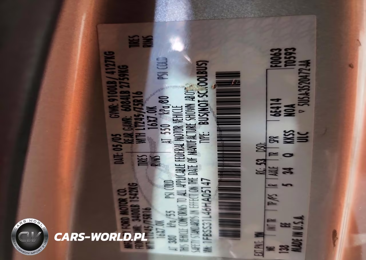 2006 Ford Econoline E350 Super Duty Wagon VIN:1FBSS31L46HA05147 - 13