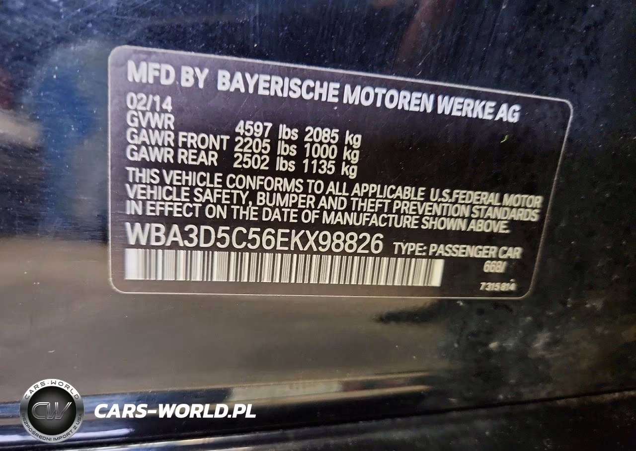 2014 BMW 328 D xDrive VIN:WBA3D5C56EKX98826 - 12