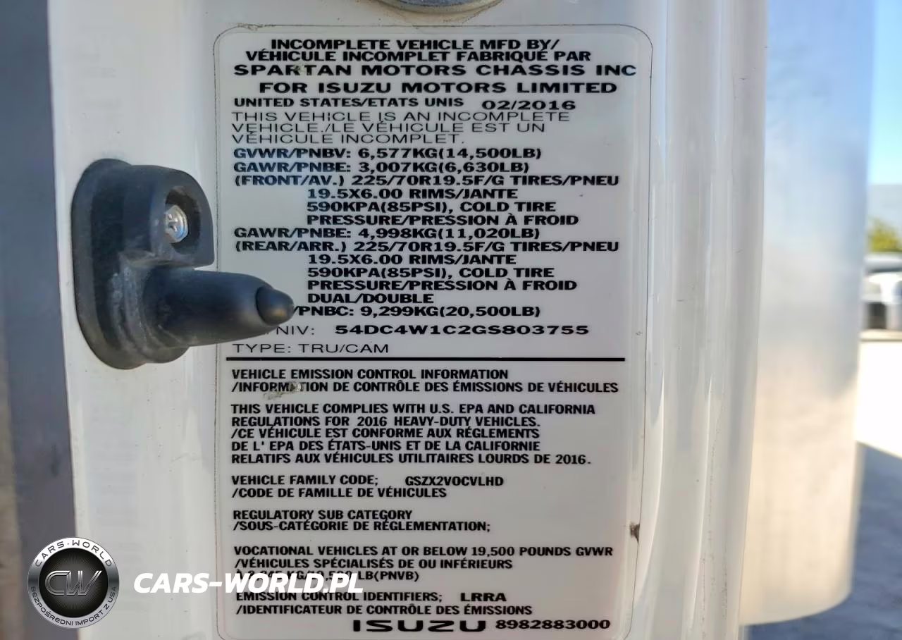2016 Isuzu Npr Hd Gas Reg VIN:54DC4W1C2GS803755 - 14