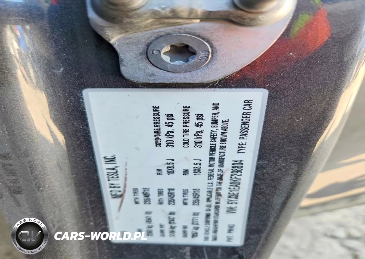 2019 Tesla Model 3 VIN:5YJ3E1EA0KF298804 - 13