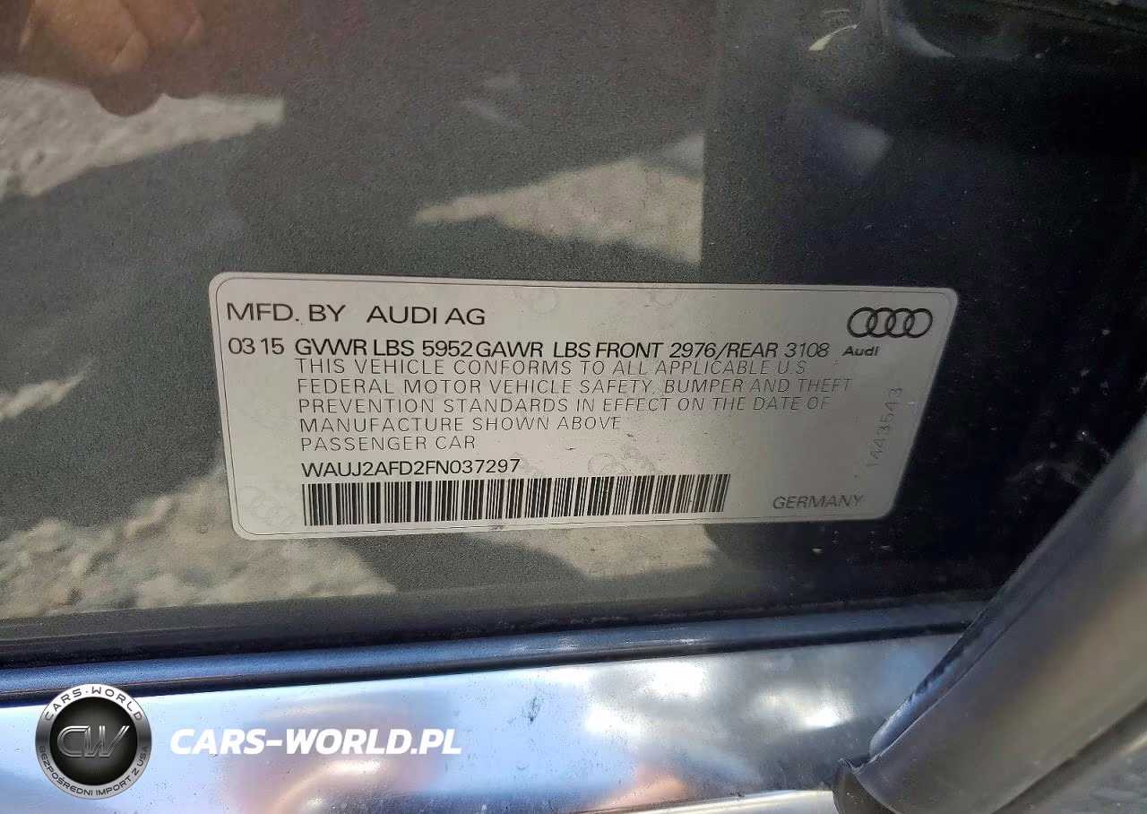 2015 Audi A8 Quattro VIN:WAUJ2AFD2FN037297 - 12